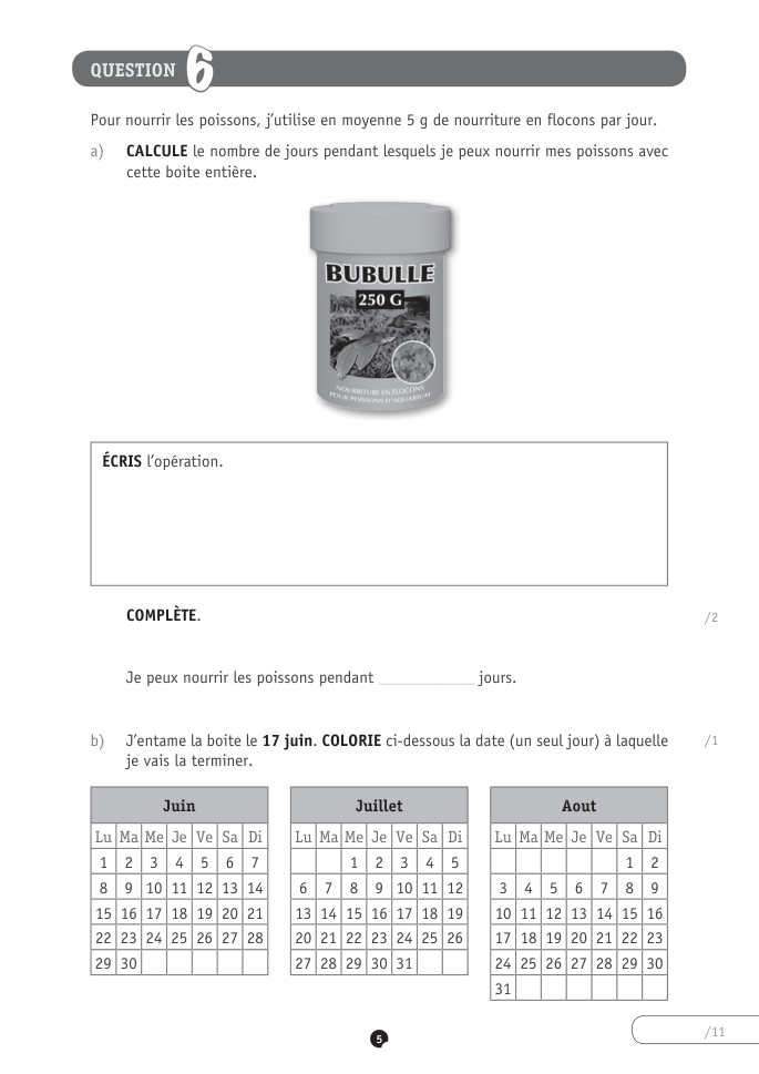 Exercice du questionnaire CEB 2021, page 81