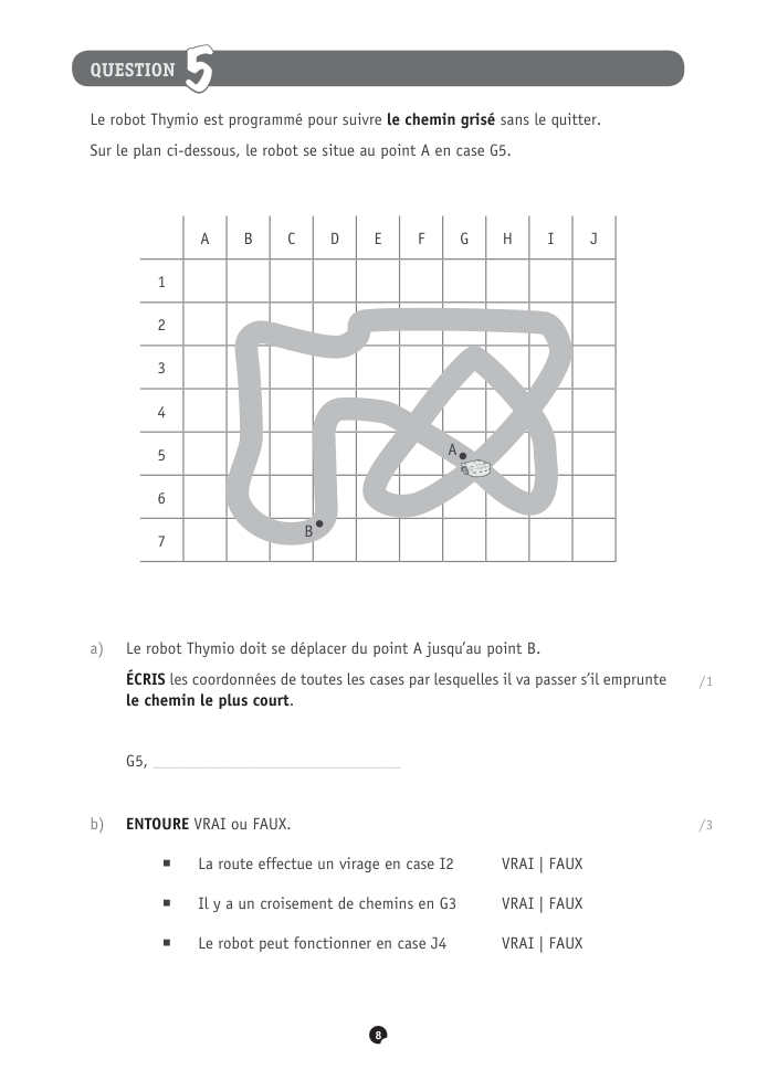 Exercice du questionnaire CEB 2022, page 108