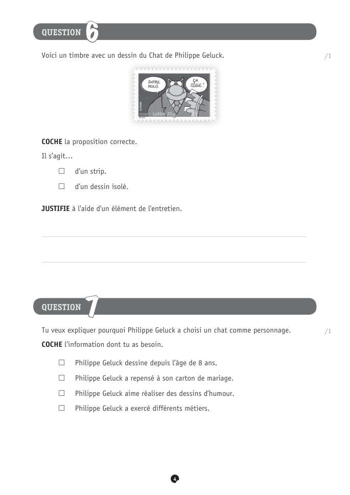Exercice du questionnaire CEB 2022, page 124
