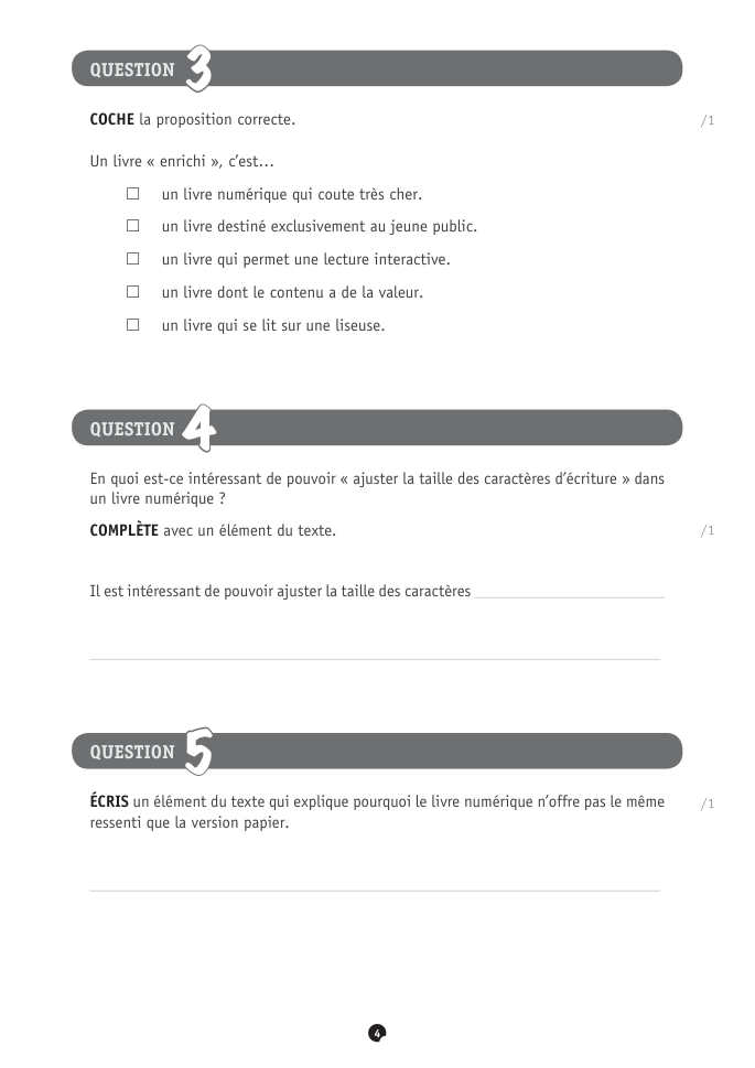 Exercice du questionnaire CEB 2022, page 136