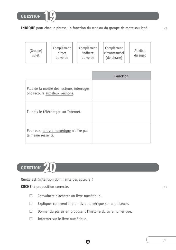 Exercice du questionnaire CEB 2022, page 143