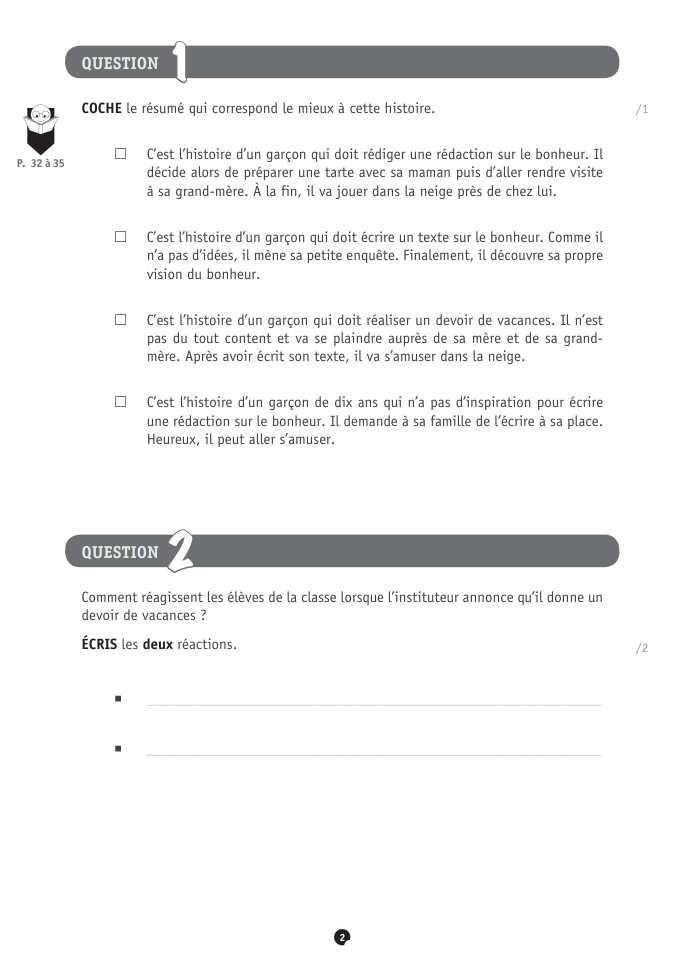 Exercice du questionnaire CEB 2022, page 146