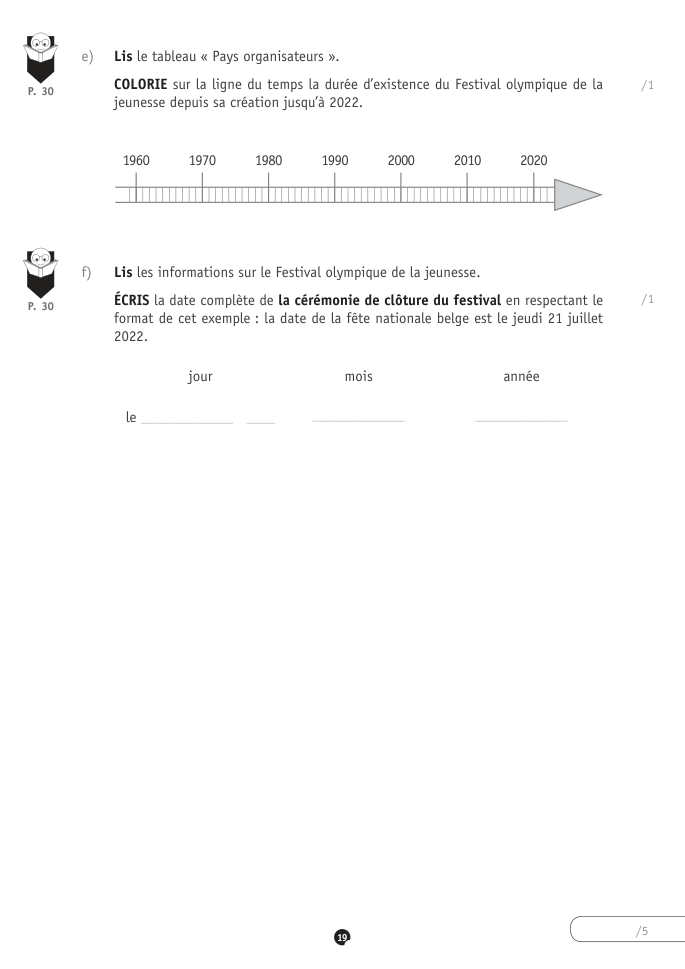 Exercice du questionnaire CEB 2022, page 19