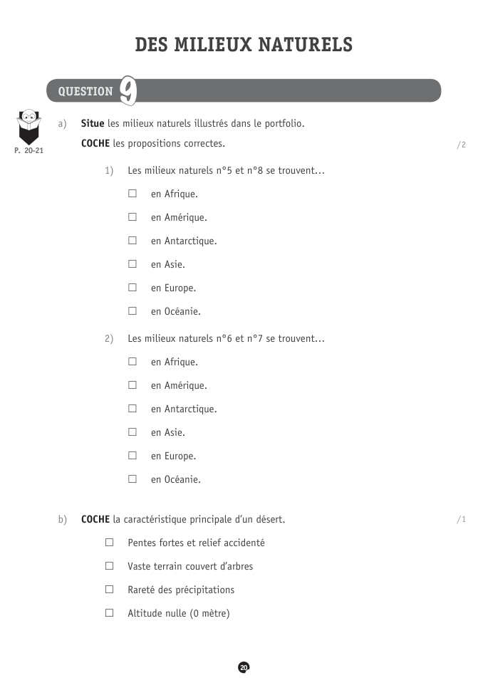 Exercice du questionnaire CEB 2022, page 20