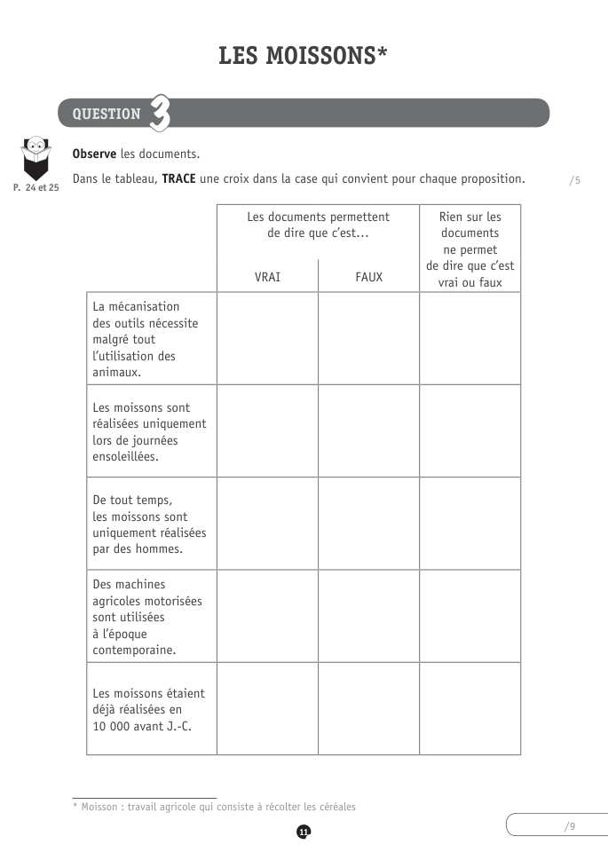 Exercice du questionnaire CEB 2023, page 11