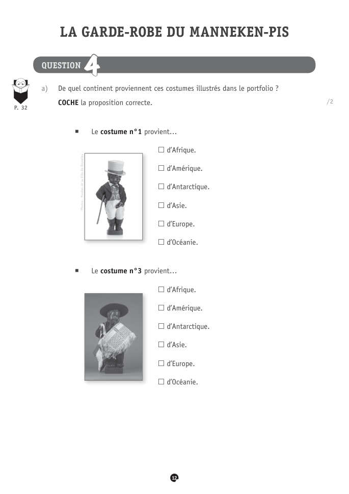 Exercice du questionnaire CEB 2023, page 12