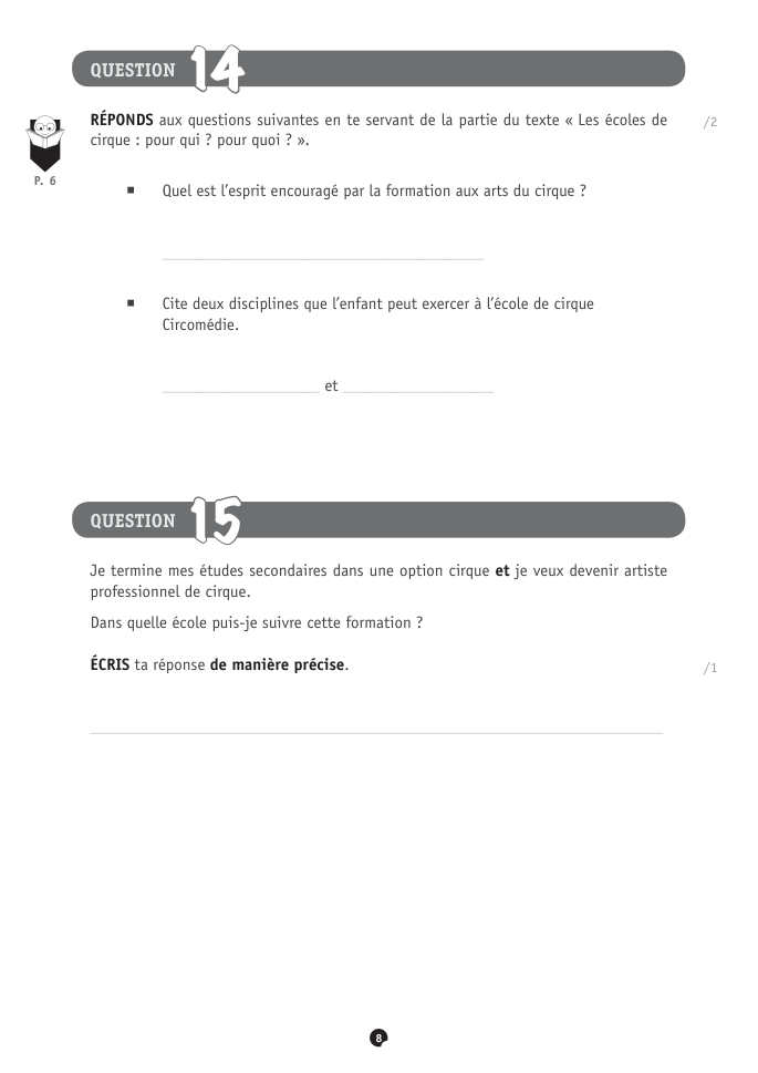 Exercice du questionnaire CEB 2023, page 136