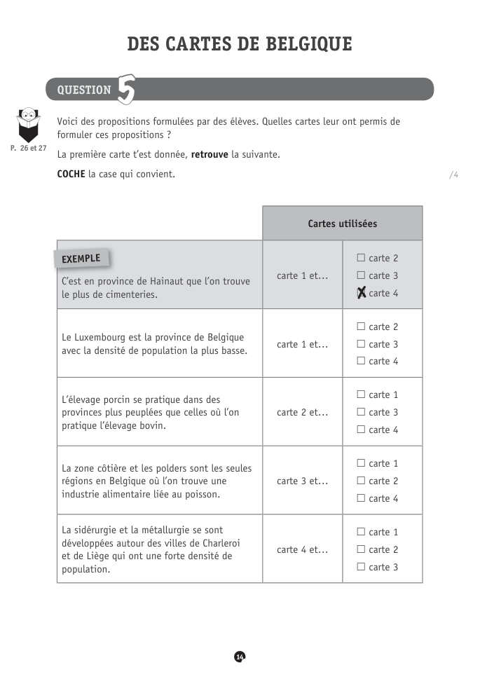 Exercice du questionnaire CEB 2023, page 14