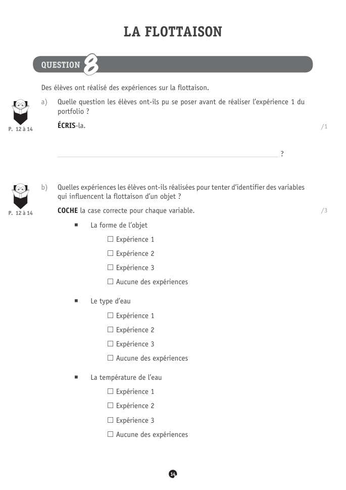 Exercice du questionnaire CEB 2023, page 38