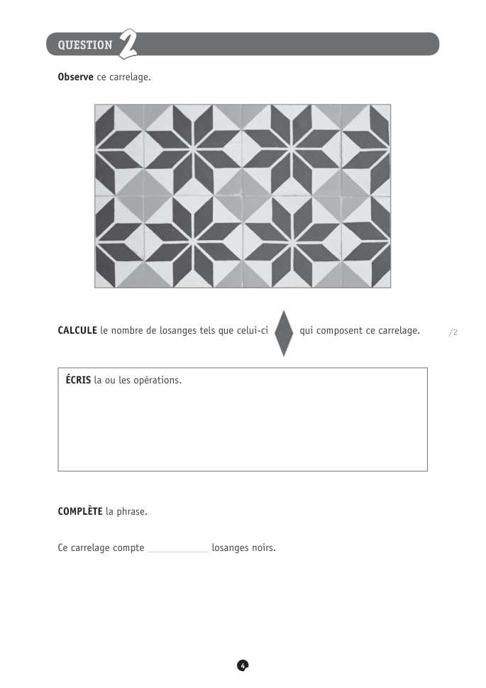 Exercice du questionnaire CEB 2023, page 76