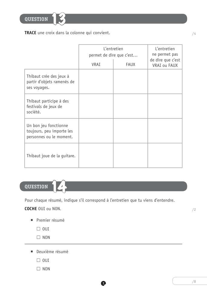 Exercice du questionnaire CEB 2024, page 119