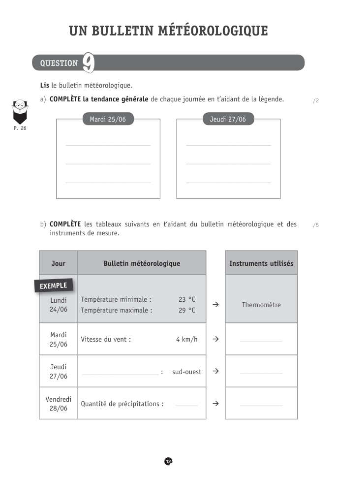 Exercice du questionnaire CEB 2024, page 32