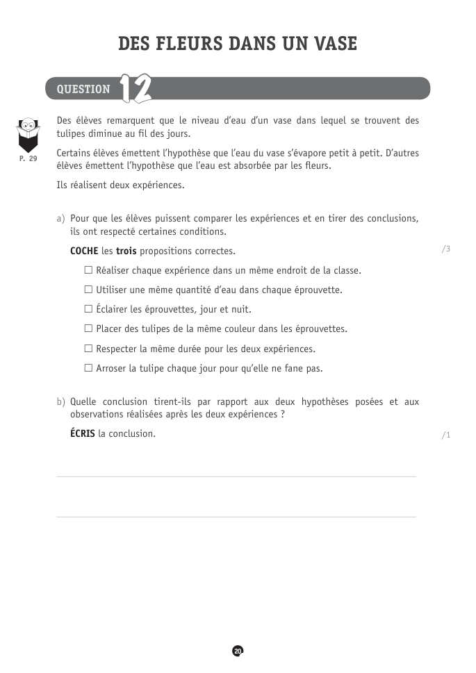 Exercice du questionnaire CEB 2024, page 40