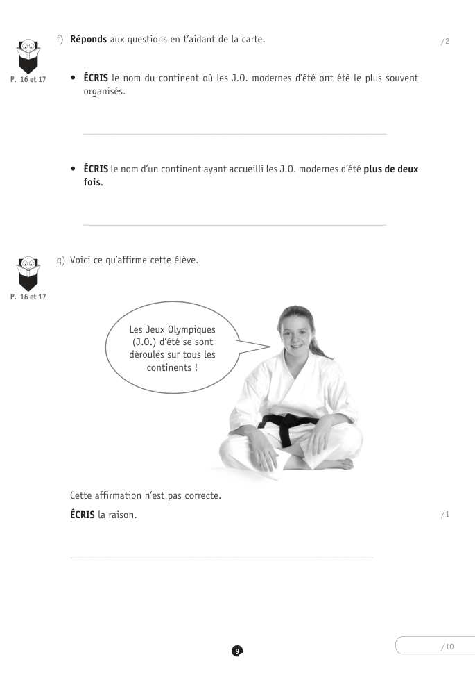 Exercice du questionnaire CEB 2024, page 9