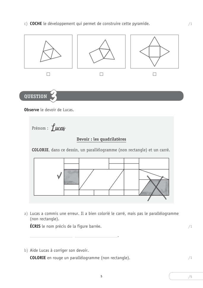 Exercice du questionnaire CEB 2025, page 17