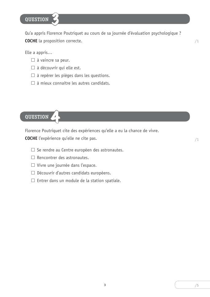 Exercice du questionnaire CEB 2025, page 3