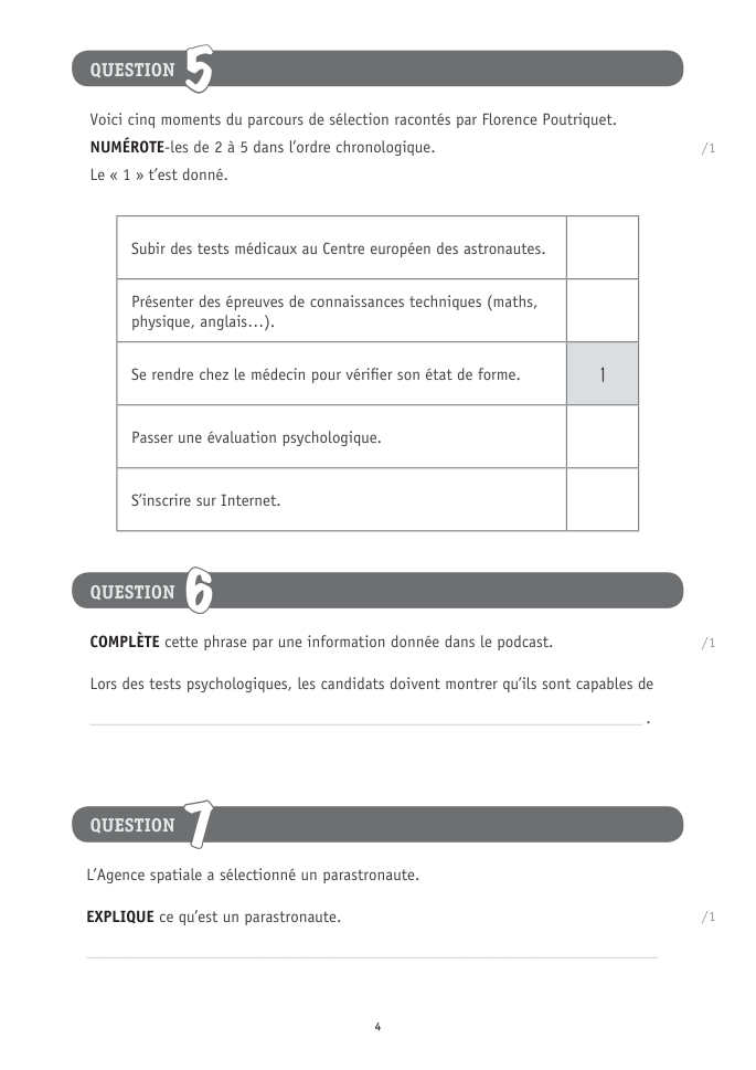 Exercice du questionnaire CEB 2025, page 4
