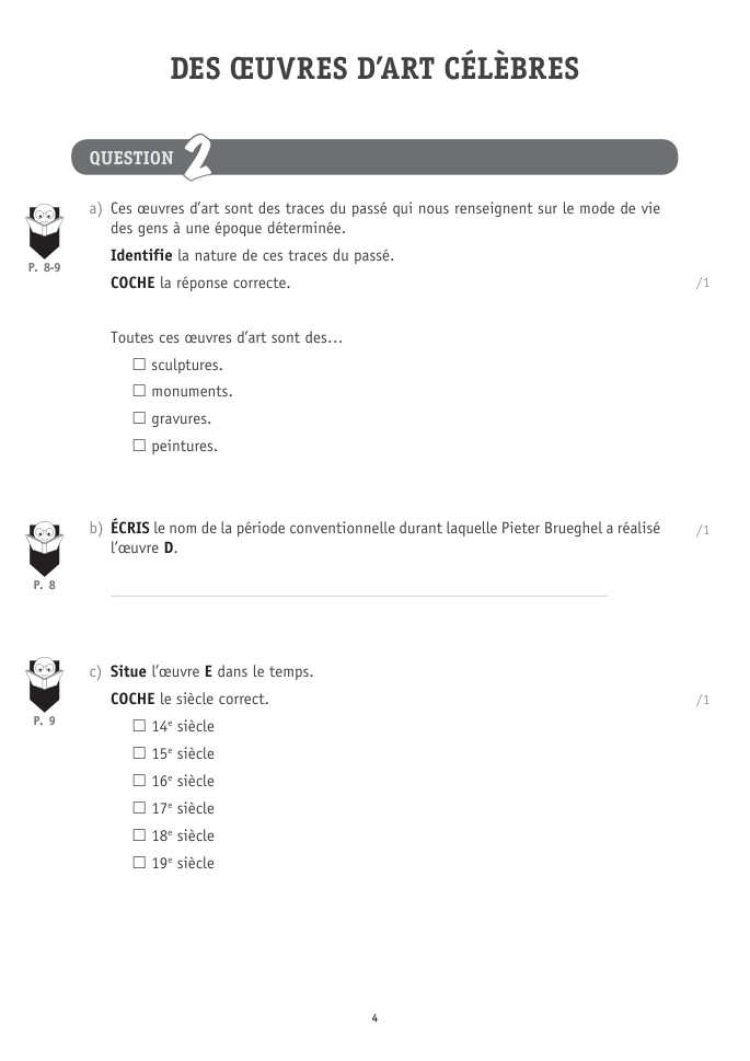 Exercice du questionnaire CEB 2025, page 60