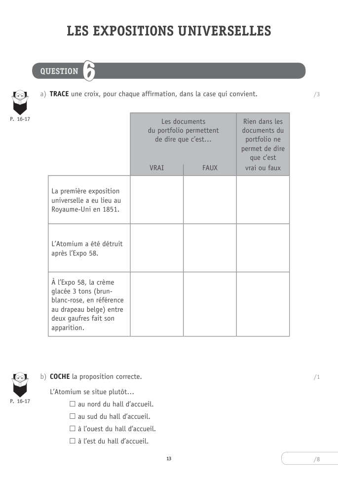 Exercice du questionnaire CEB 2025, page 69