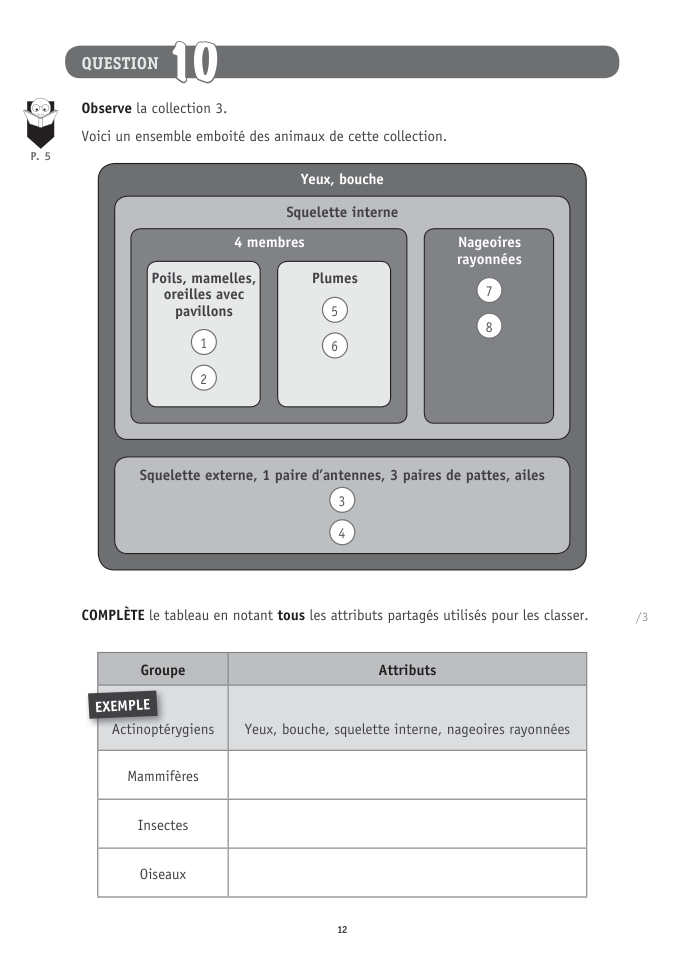 Exercice du questionnaire CEB 2026 Tronc commun, page 122