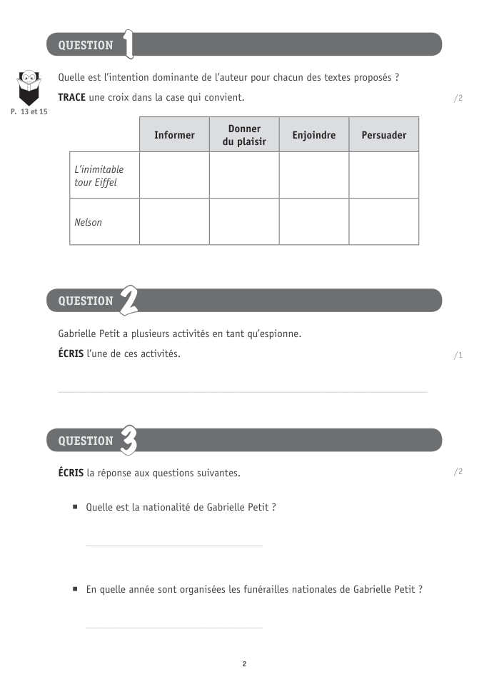 Exercice du questionnaire CEB 2026 Tronc commun, page 136