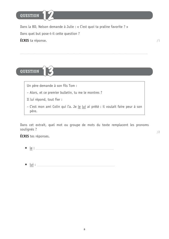 Exercice du questionnaire CEB 2026 Tronc commun, page 140