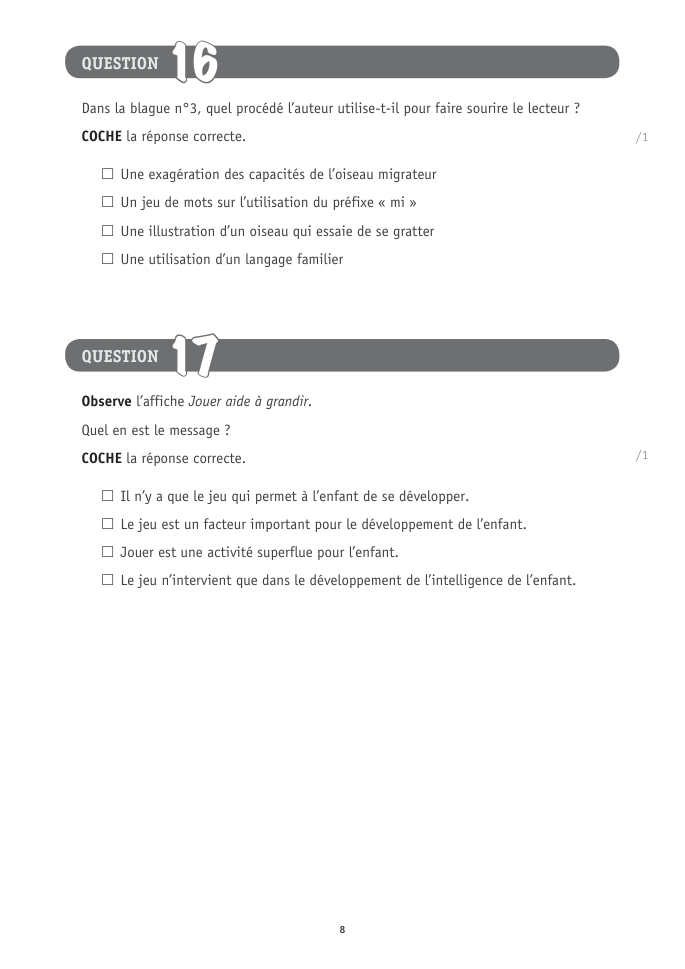 Exercice du questionnaire CEB 2026 Tronc commun, page 142