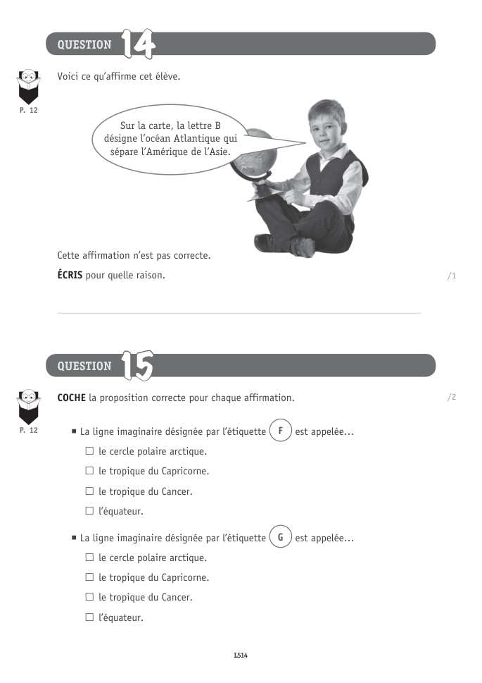 Exercice du questionnaire CEB 2026 Tronc commun, page 68