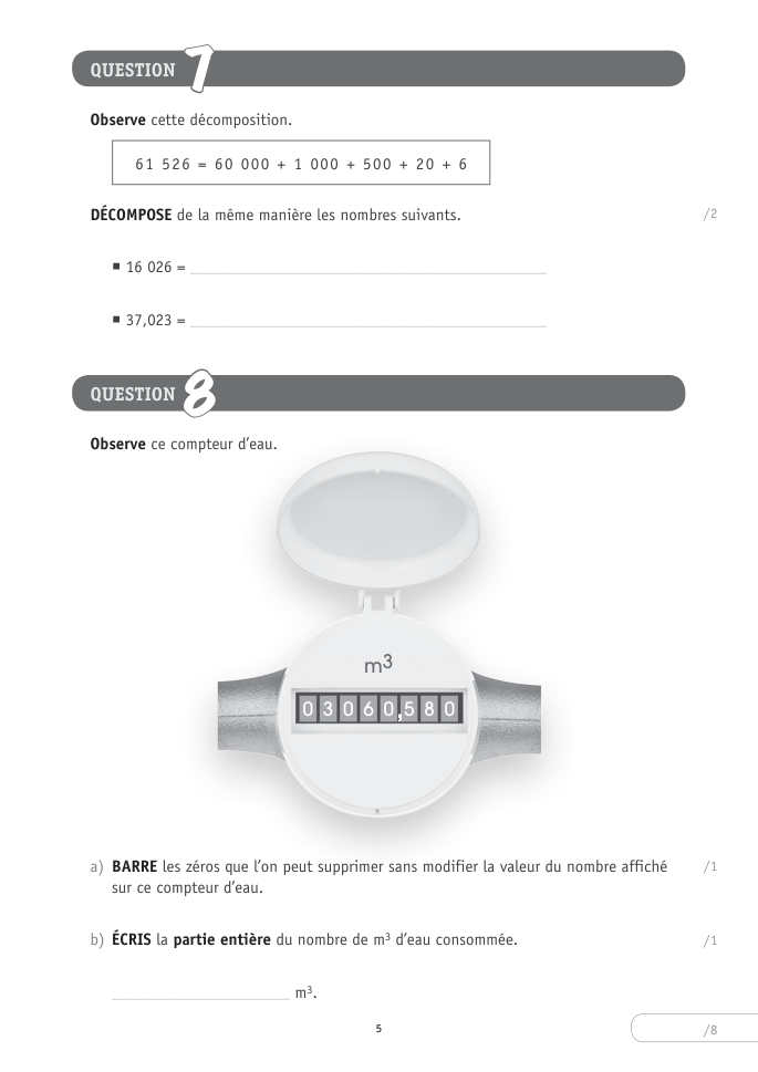 Exercice du questionnaire CEB 2026 Tronc commun, page 99